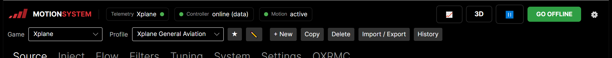 Status bar